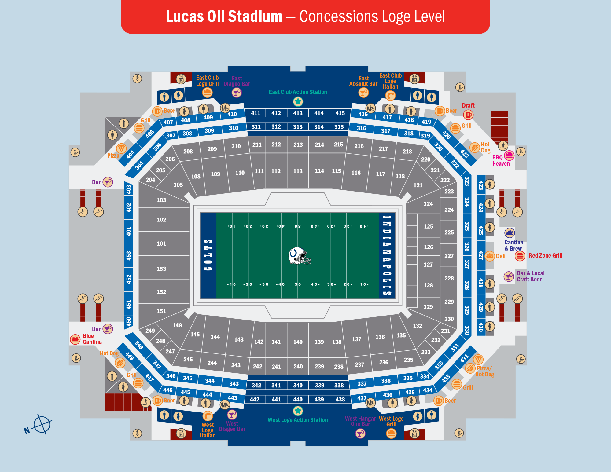 Lucas Oil Stadium Concessions Loge Level