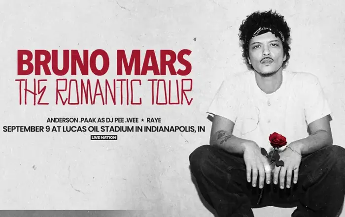 Bruno Mars The Romantic Tour - Lucas Oil Stadium September 9, 2026